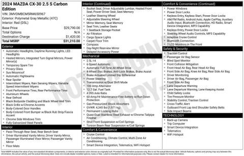 2024 Mazda CX-30 2.5 S Carbon Edition
