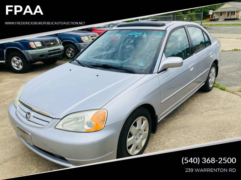 2002 Honda Civic for sale at FPAA in Fredericksburg VA