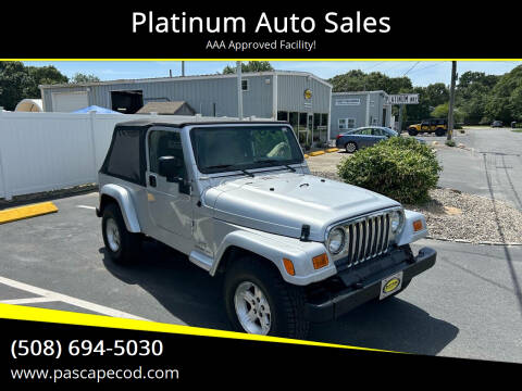 2005 Jeep Wrangler for sale at Platinum Auto Sales in South Yarmouth MA