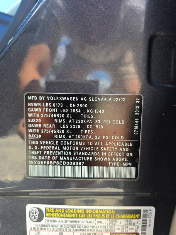 2012 Volkswagen Touareg VR6 Sport