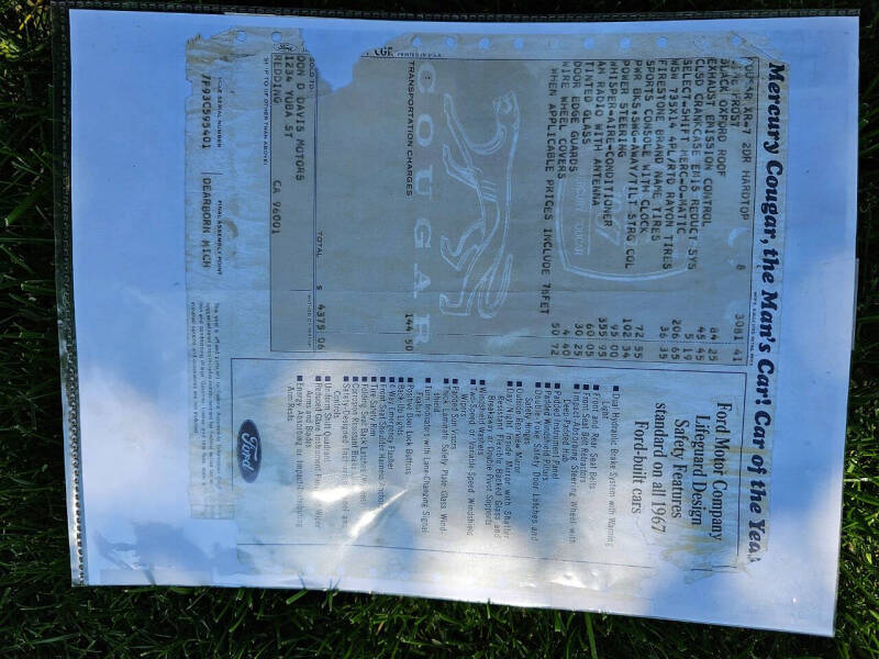 1967 Mercury Cougar XR7