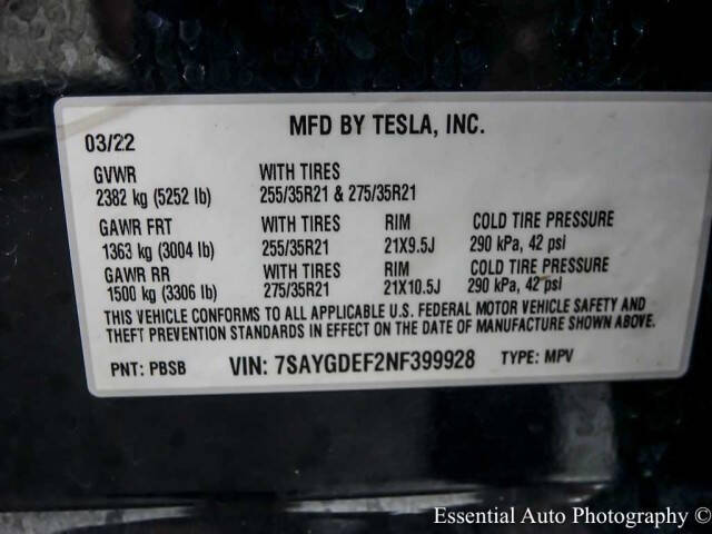 Black 2022 Tesla Model Y Performance AWD Performance 4dr Crossover 43