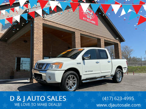 2013 Nissan Titan for sale at D & J AUTO SALES in Joplin MO