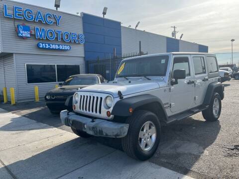 2012 Jeep Wrangler Unlimited for sale at Legacy Motors in Detroit MI