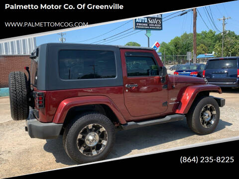Jeep Wrangler For Sale in Greenville, SC - Palmetto Motor Co. of Greenville