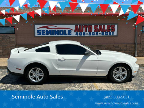 2012 Ford Mustang for sale at Seminole Auto Sales in Seminole OK