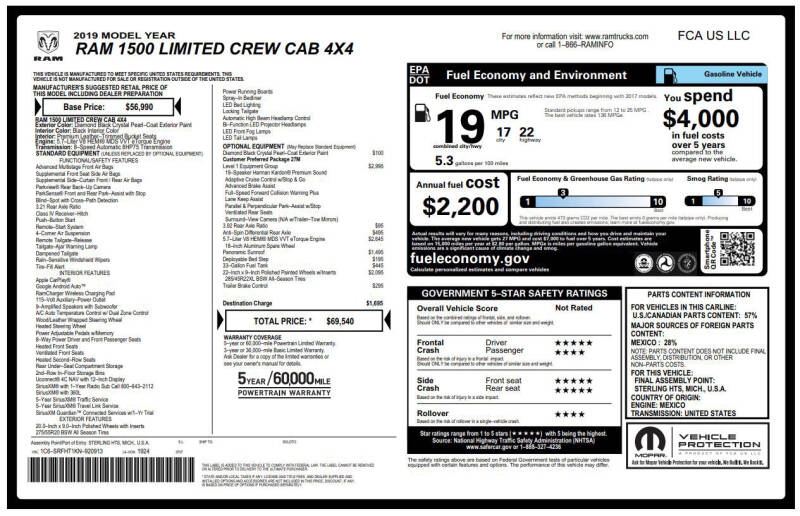 2019 RAM 1500 Limited