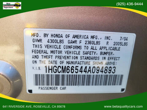 2004 Honda Accord EX V-6