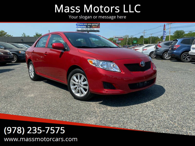 2009 Toyota Corolla for sale at Mass Motors LLC in Worcester MA