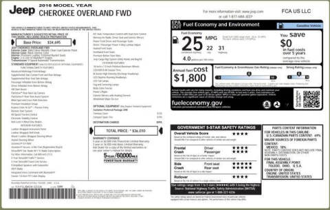 2016 Jeep Cherokee Overland