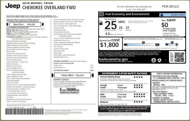 2016 Jeep Cherokee Overland
