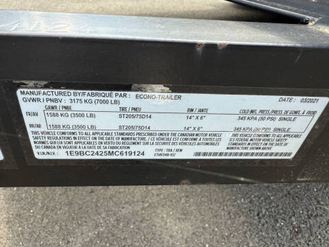 2021 Econo-Trailer 18 Foot