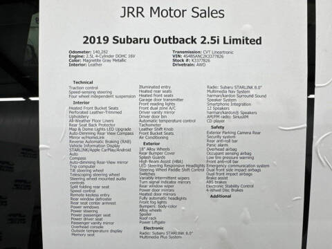 2019 Subaru Outback 2.5i Limited