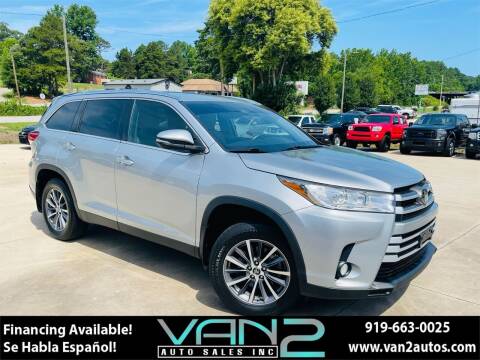 2019 Toyota Highlander for sale at Van 2 Auto Sales Inc in Siler City NC