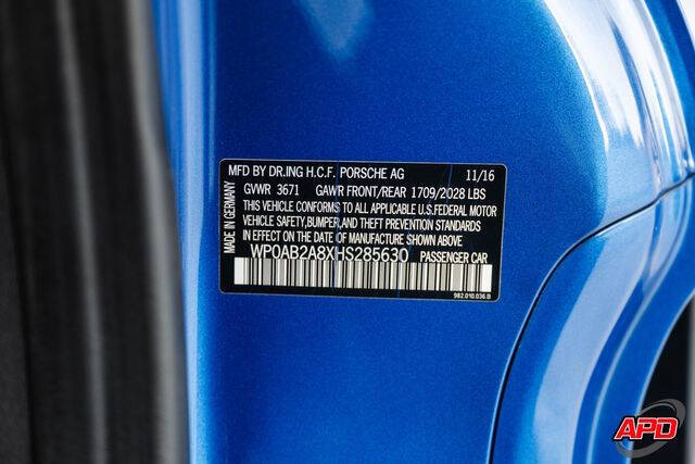 2017 Porsche 718 Cayman S