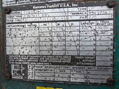 2014 KOMATSU FG25ST-14