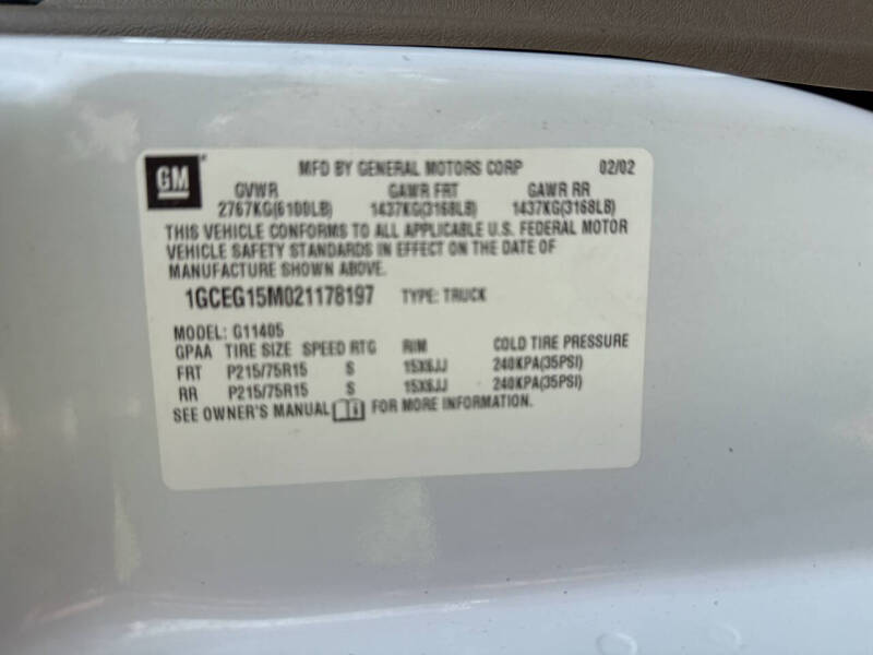 2002 Chevrolet G1500