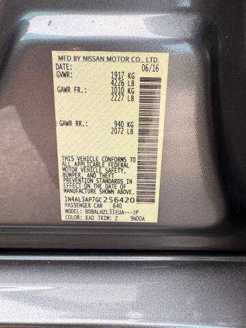 2016 Nissan Altima 2.5 SR