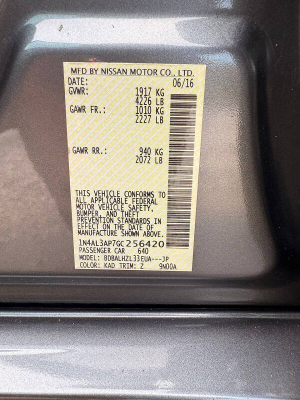 2016 Nissan Altima 2.5 SR