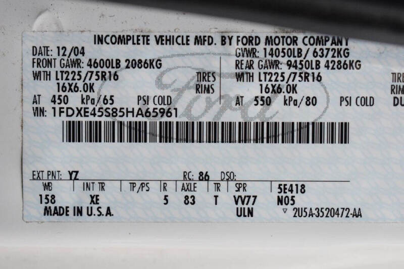 2005 Ford E-Series E-450 SD