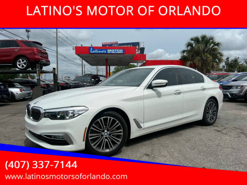 2018 BMW 5 Series for sale at LATINO'S MOTOR OF ORLANDO in Orlando FL