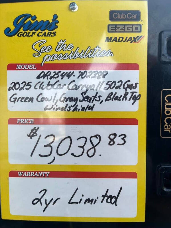 2025 Club Car Carryall 502 Gas