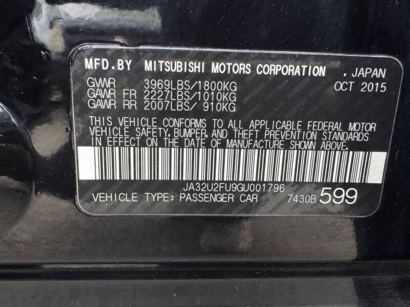 2016 Mitsubishi Lancer ES