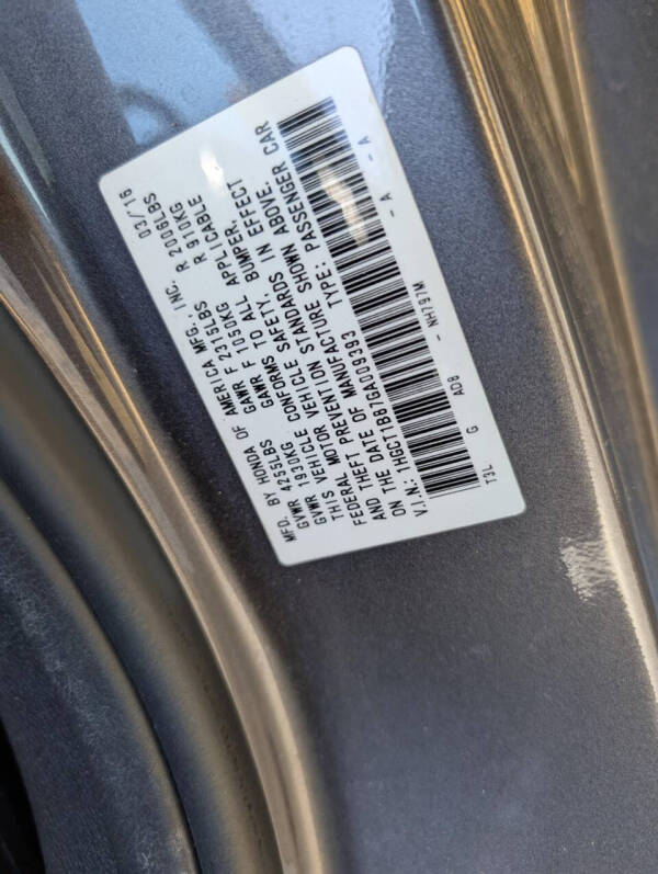 2016 Honda Accord EX-L