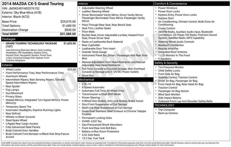 2014 Mazda CX-5 Grand Touring