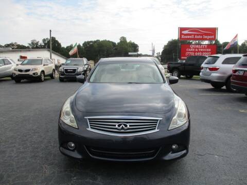 2012 Infiniti G37 Sedan for sale at Roswell Auto Imports in Austell GA