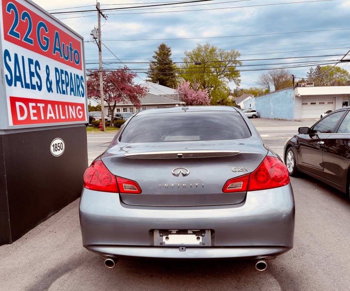 2011 INFINITI G25 Sedan for sale at 22 G Auto Sales in Schenectady, NY