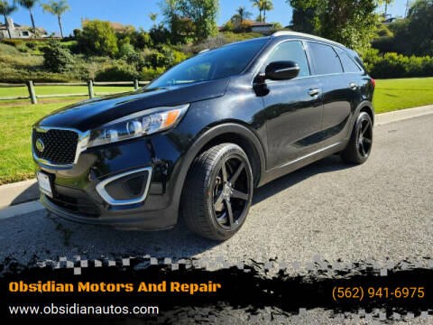 2017 Kia Sorento for sale at Obsidian Motors And Repair in Whittier CA