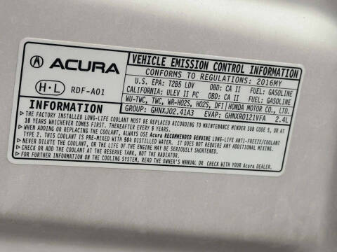 2016 Acura TLX w/Tech