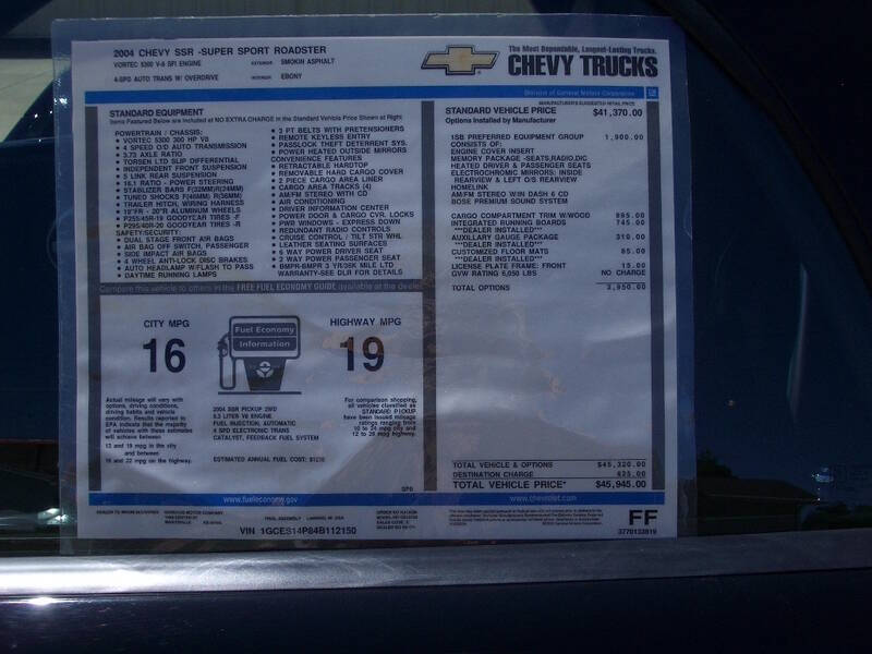 2004 Chevrolet SSR LS