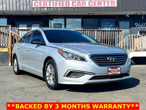 2017 Hyundai Sonata for sale at CERTIFIED CAR CENTER in Fairfax VA