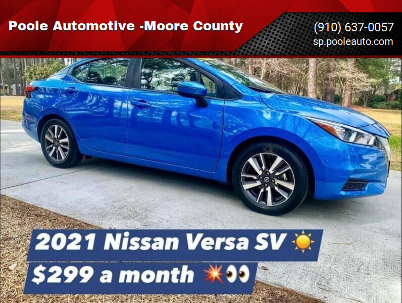 2021 Nissan Versa for sale at Poole Automotive -Moore County in Aberdeen NC