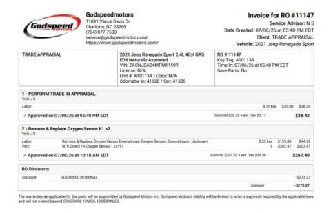 2021 Jeep Renegade Sport