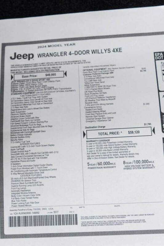 2024 Jeep Wrangler Willys 4xe