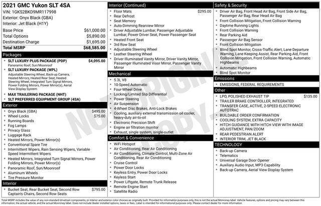 2021 GMC Yukon SLT