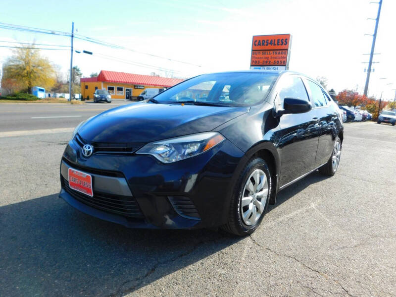 2016 Toyota Corolla for sale at Cars 4 Less in Manassas VA