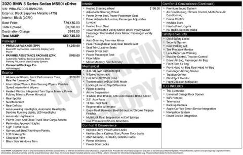 2020 BMW 5 Series M550i xDrive