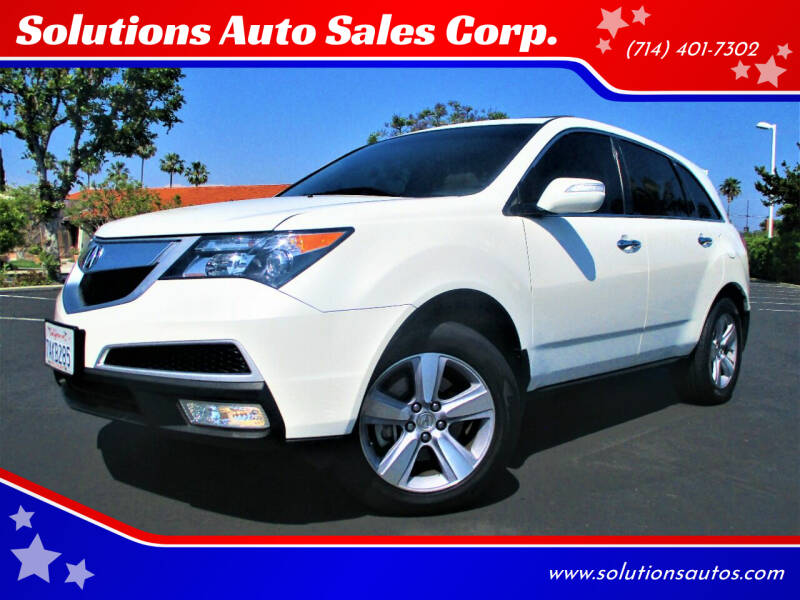 2013 Acura MDX for sale at Solutions Auto Sales Corp. in Orange CA