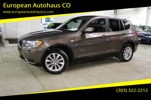 2013 BMW X3 for sale at European Autohaus CO in Denver CO