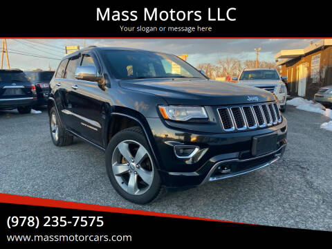 2015 Jeep Grand Cherokee for sale at Mass Motors LLC in Worcester MA