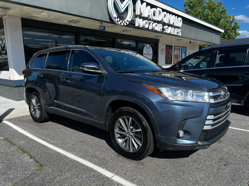 2019 Toyota Highlander for sale at MacDonald Motor Sales in High Point NC