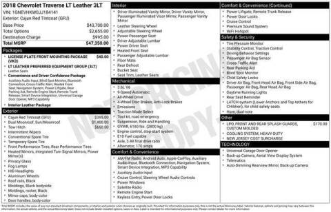 2018 Chevrolet Traverse LT Leather