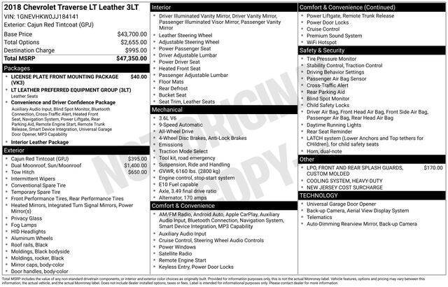 2018 Chevrolet Traverse LT Leather