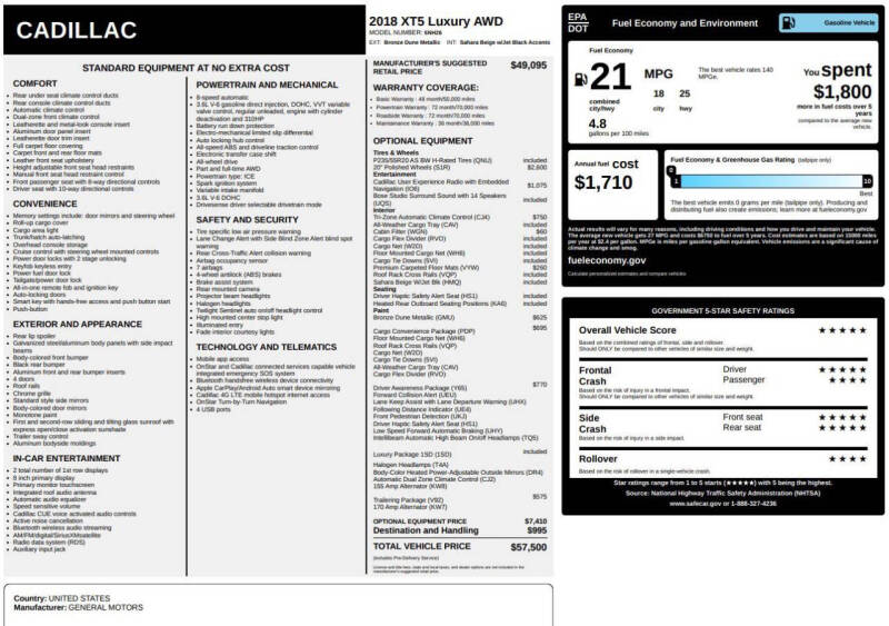 2018 Cadillac XT5 Luxury