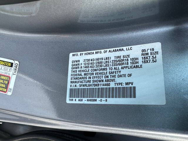 2019 Honda Odyssey EX-L