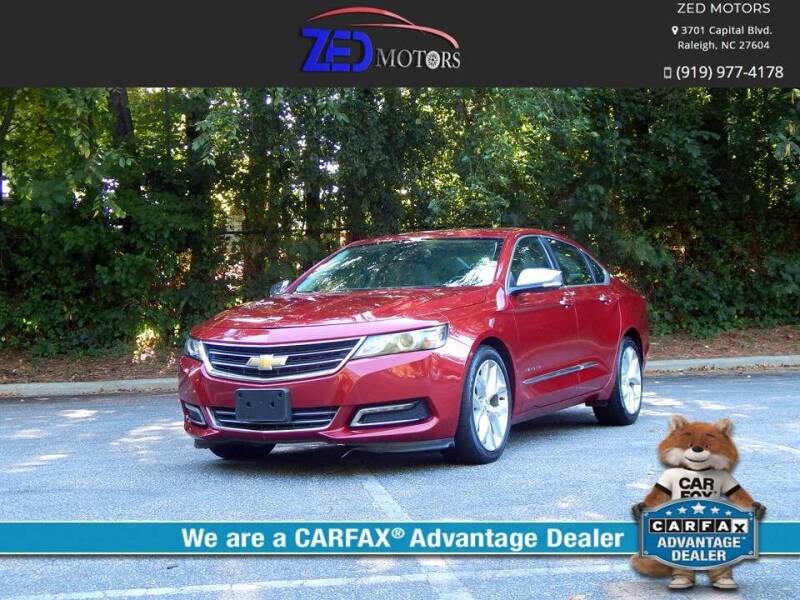 2014 Chevrolet Impala for sale at Zed Motors in Raleigh NC